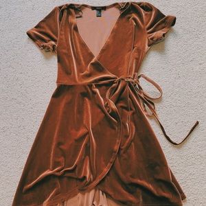 Velvet wrap dress